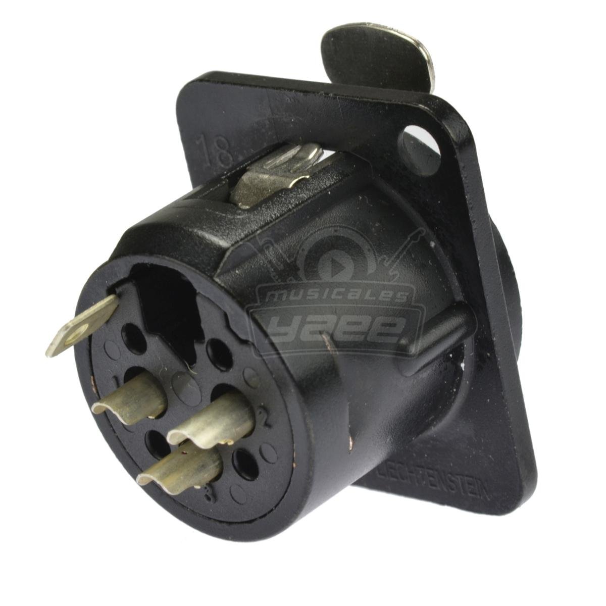Czyuntuo Audio 1/4" Jack Hembra 0.250 In TRS Estéreo Montaje En Panel Conector De Entrada De Guitarra, Cables De Conexión, Adaptador De Conector De Micrófono, Sin Tipo De Encendido/apagado, Paquete De
