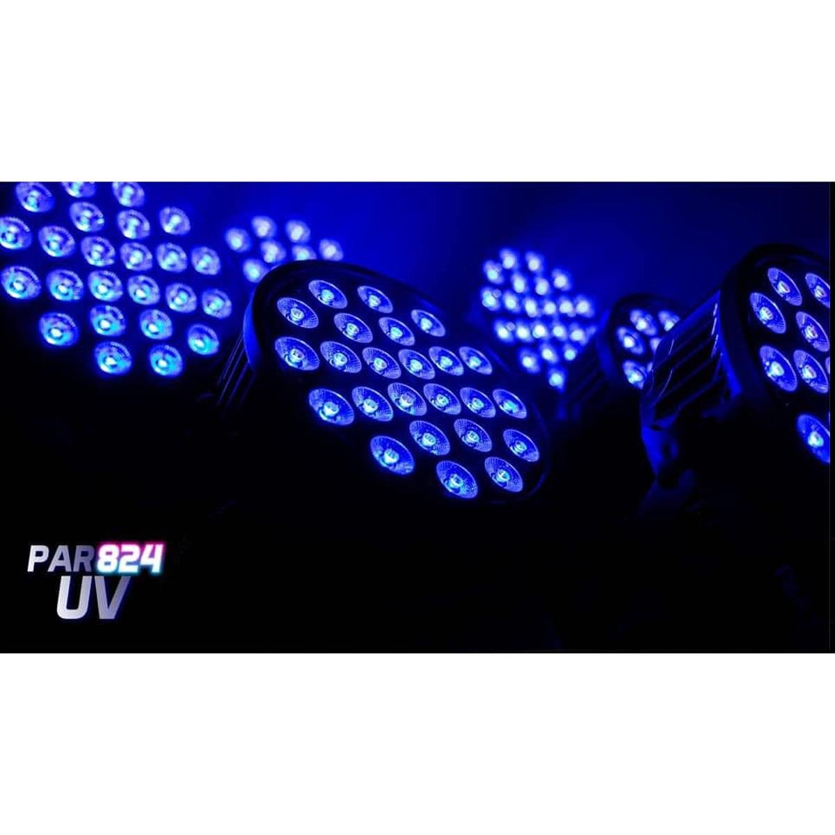 SUPER BRIGHT PAR824UV CON LEDS DE 8W 8 PIEZAS